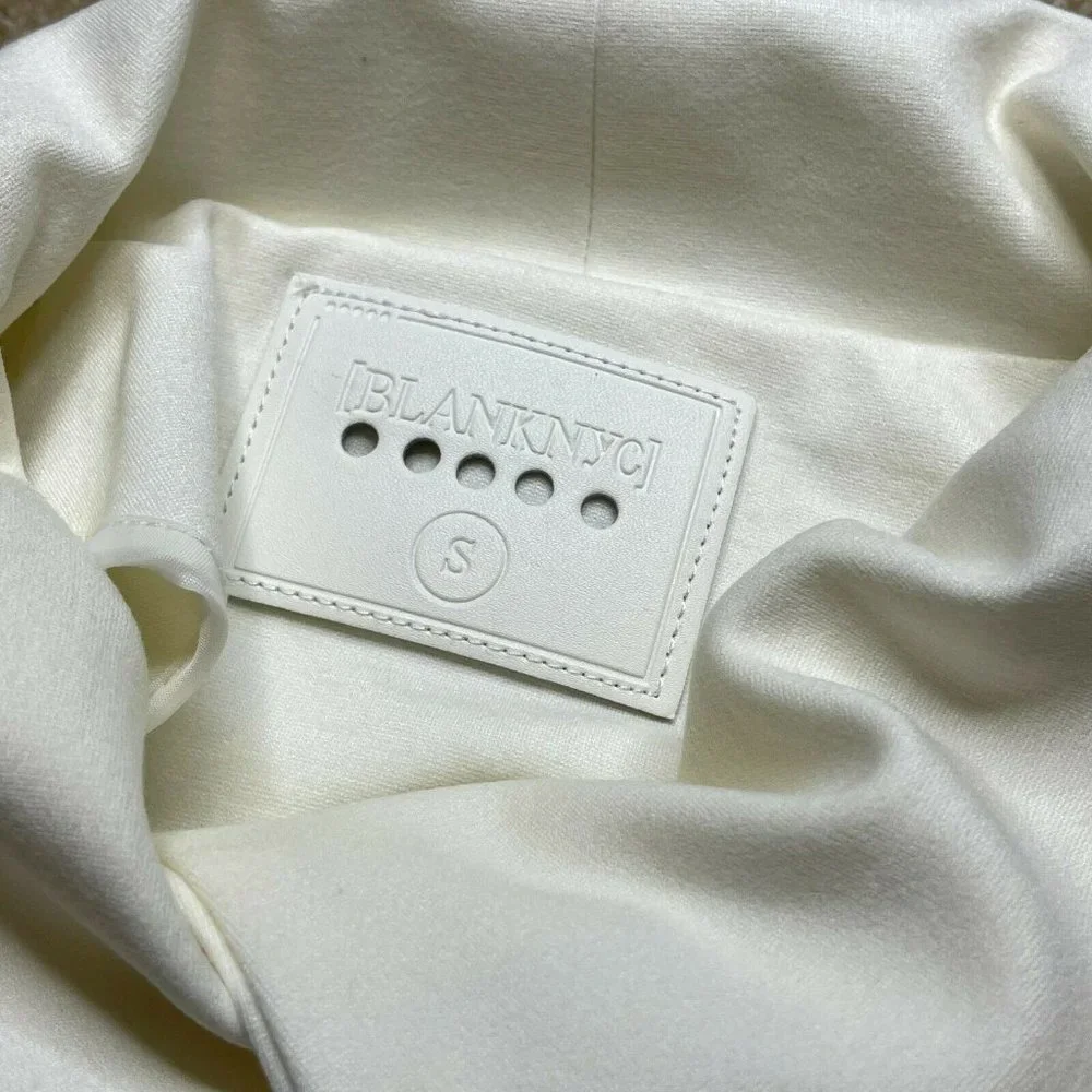 Blank NYC Jacket Small Womens Casual Zipper Moto White Ladies Casual New Classic - Picture 4 of 11